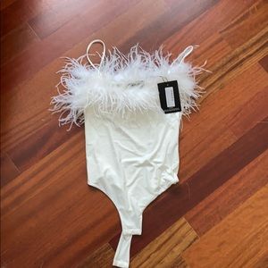 Pretty Little Thing fur lined body suit